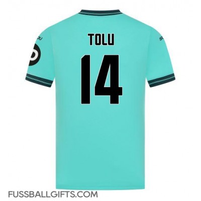 Wolves Tolu Arokodare #14 Fußballbekleidung Auswärtstrikot 2025-26 Kurzarm Wolves Tolu Arokodare #14 Fußballbekleidung Auswärtstrikot 2025-26 Kurzarm